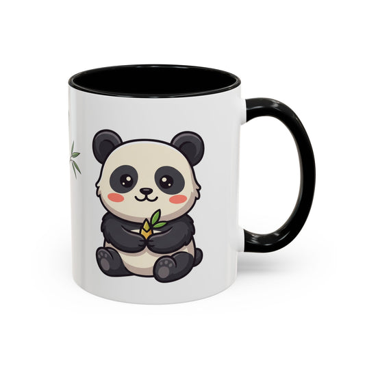 Cute Panda Bamboo Accent Coffee Mug (11oz) — Adorable Animal Lover Gift