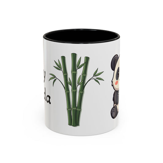 Cute Panda Bamboo Accent Coffee Mug (11oz) — Adorable Animal Lover Gift